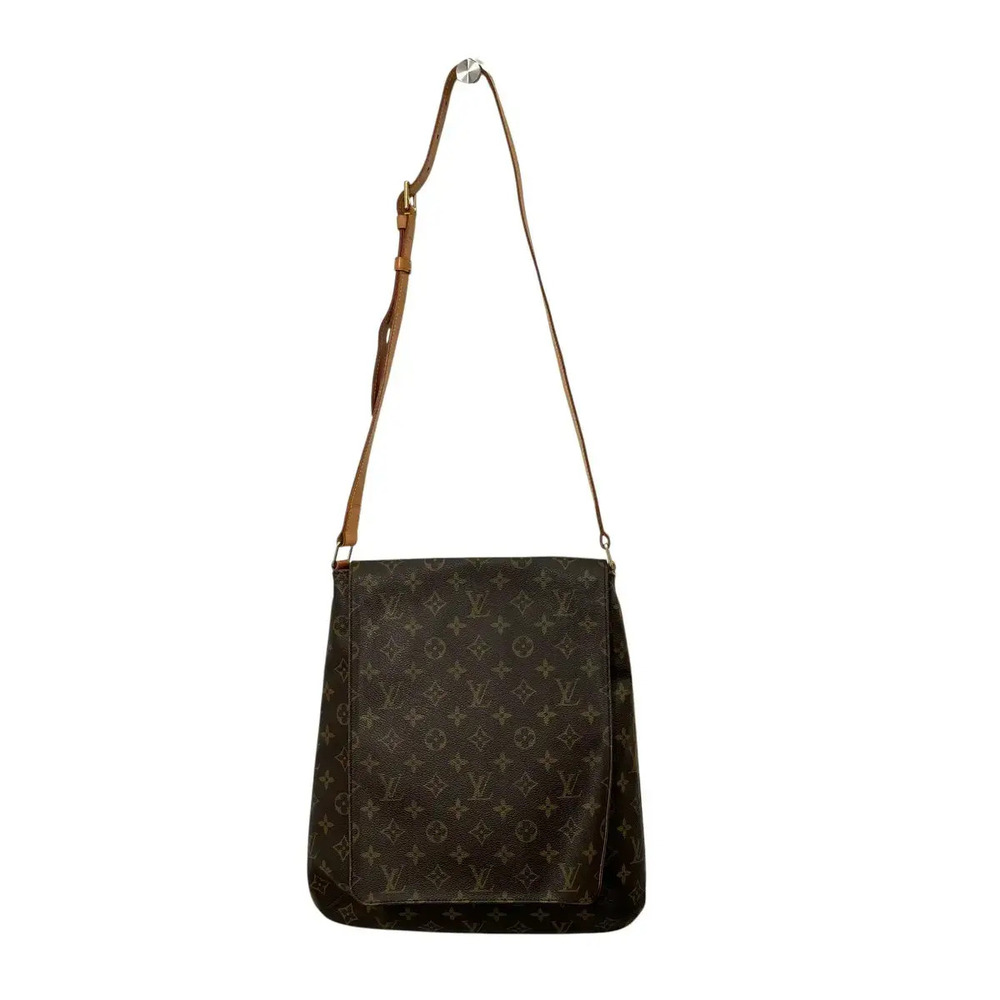 Louis Vuitton Musette Monogram Shoulder Bag Canvas Leather Brown